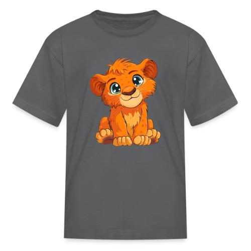 Sweet Cartoon Lion Cub with Big Innocent Eyes - Kid's T-Shirt