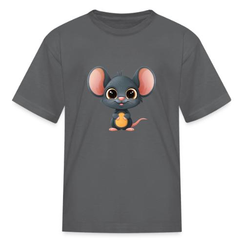 Joyful Cartoon Baby Mouse Smiling Brightly - Kid's T-Shirt