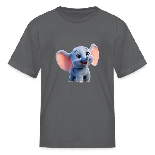 Playful Baby Elephant with Big Eyes - Kid's T-Shirt