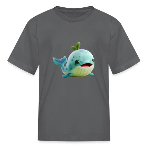 Playful Green-Blue Baby Whale - Kid's T-Shirt