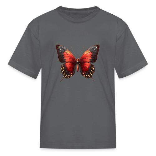 Bright Red, Black, and Yellow Butterfly - Kid's T-Shirt