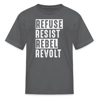 Rebell Revolution Punk - Kid's T-Shirt - charcoal - Front