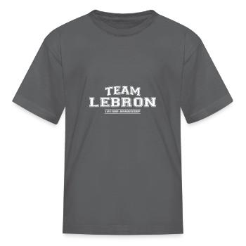Team Lebron Proud Family Surname Last Name Gift - Kid's T-Shirt - charcoal - Front