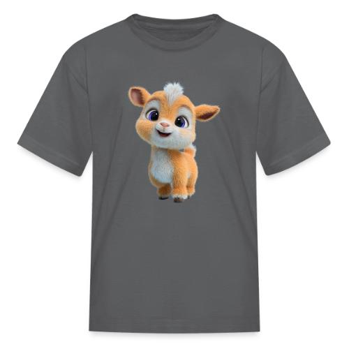 Cute Cartoon Baby Goat with Big Eyes - Kid's T-Shirt