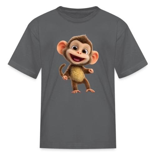 Happy Baby Monkey Standing - Kid's T-Shirt