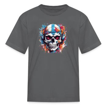 Crane Artistic - Kid's T-Shirt - charcoal - Front