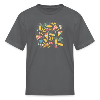 Italian Food - Kid's T-Shirt - charcoal - Front