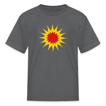 Fire explosion star - Kid's T-Shirt - charcoal - Front