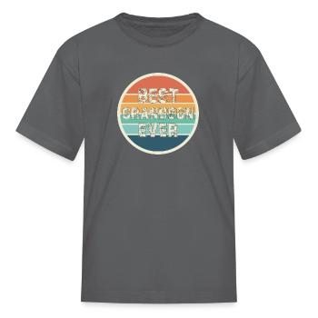 Best Grandson Ever - Kid's T-Shirt - charcoal - Front
