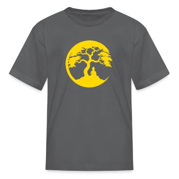 Buddha, Zen Circle - Kid's T-Shirt - charcoal - Front