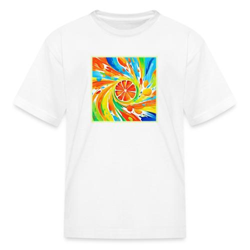 Citrus swirling Splash Design - Kid's T-Shirt