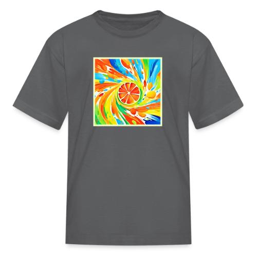 Citrus swirling Splash Design - Kid's T-Shirt