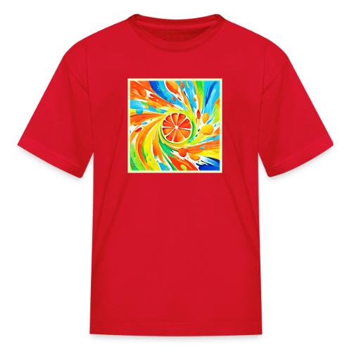 Citrus swirling Splash Design - Kid's T-Shirt