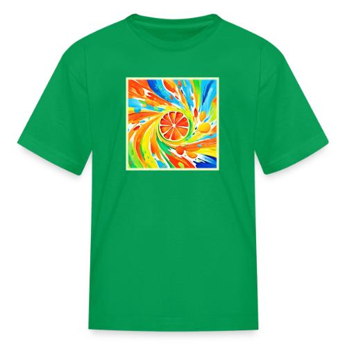 Citrus swirling Splash Design - Kid's T-Shirt