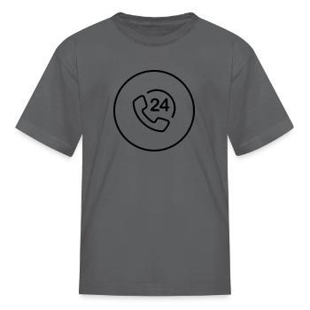 phone - Kid's T-Shirt - charcoal - Front