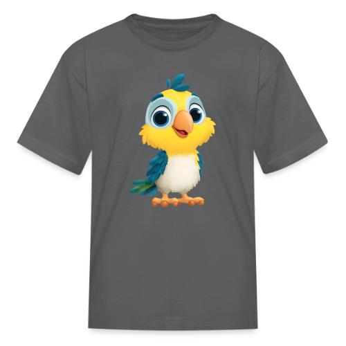 Playful Cartoon Parrot with Big Happy Eyes - Kid's T-Shirt