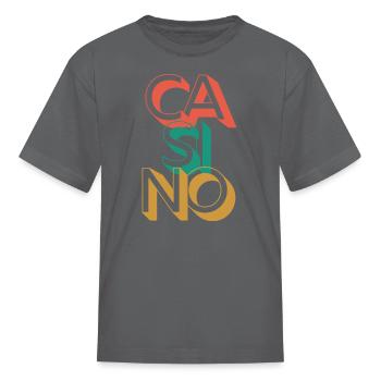 Retro Casino - Kid's T-Shirt - charcoal - Front