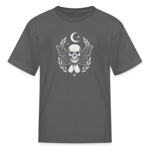 Skull butterfly dog tags - Kid's T-Shirt