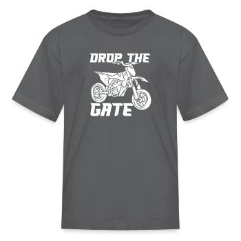 Drop The Gate - Kid's T-Shirt - charcoal - Front