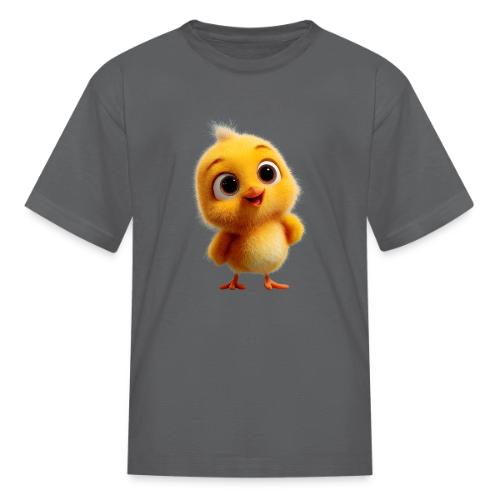 Cute Cartoon Yellow Chick with Big Sparkling Eyes - Kid's T-Shirt