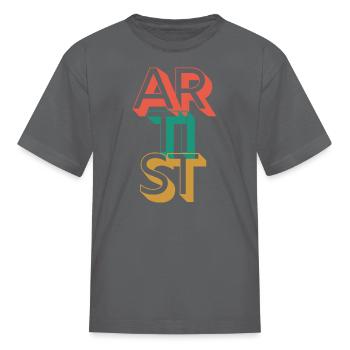 Retro Artist - Kid's T-Shirt - charcoal - Front