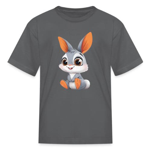 Multicolor Baby Rabbit Cartoon Sitting - Kid's T-Shirt