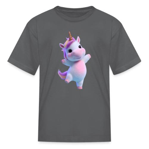 Cute Cartoon Unicorn Dancing Joyfully - Kid's T-Shirt