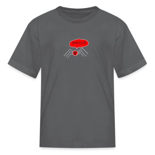 Bonjour Spider, White Outline (tshirts) - Kid's T-Shirt