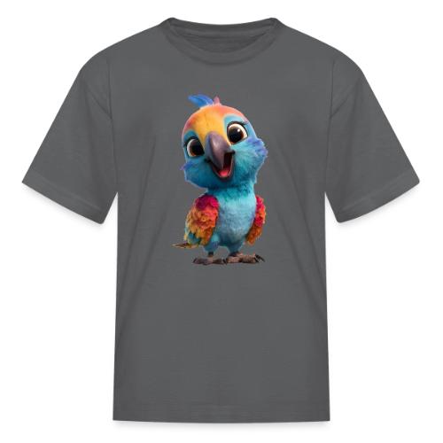 Colorful Cartoon Baby Parrot Design - Kid's T-Shirt
