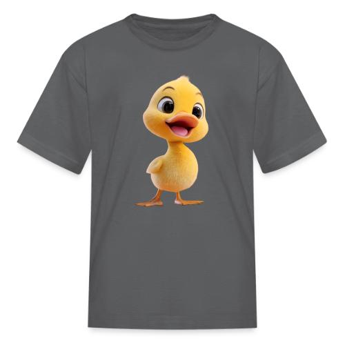 Bright Yellow Baby Duck Smiling - Kid's T-Shirt