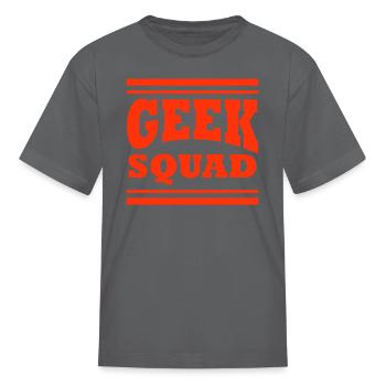 Geek Squad Logo - Kid's T-Shirt - charcoal - Front