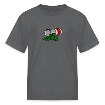 World Vibe button - Kid's T-Shirt - charcoal - Front