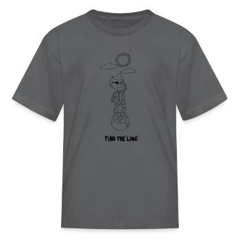 Find the Line - Kid's T-Shirt - charcoal - Front