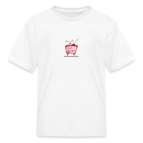 sassnsips com drinksfriendstelevision - Kid's T-Shirt