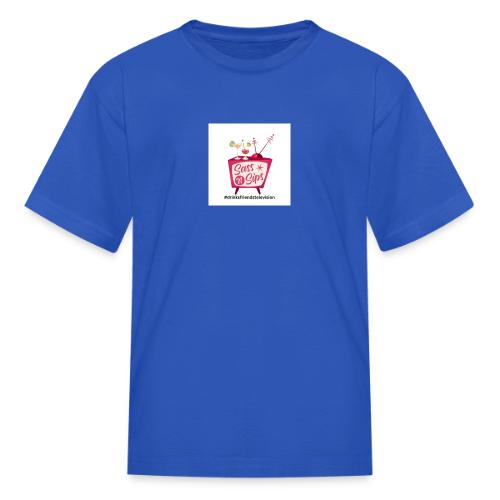 sassnsips com drinksfriendstelevision - Kid's T-Shirt
