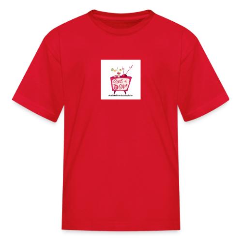 sassnsips com drinksfriendstelevision - Kid's T-Shirt