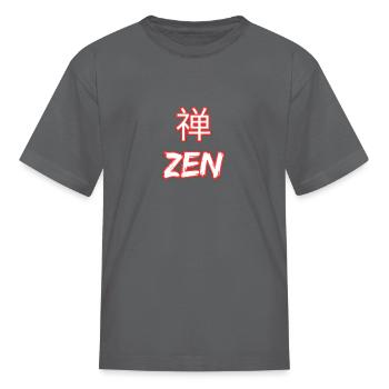 zen - Kid's T-Shirt - charcoal - Front