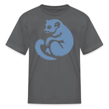 Loris Slowlori silhouette mammal - Kid's T-Shirt - charcoal - Front