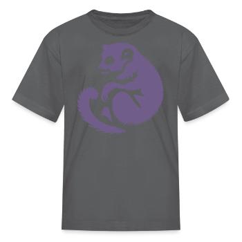 Loris Slowlori silhouette mammal - Kid's T-Shirt - charcoal - Front