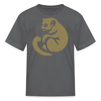 Loris Slowlori silhouette mammal - Kid's T-Shirt - charcoal - Front