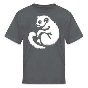 Loris Slowlori silhouette mammal - Kid's T-Shirt - charcoal - Front