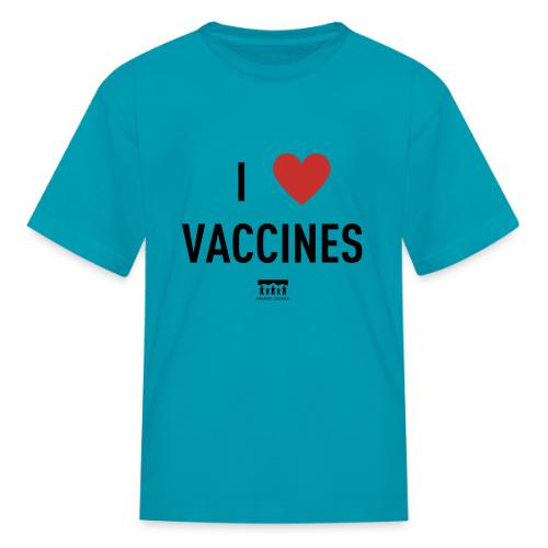 I heart vaccines black Immunize Colorado Logo - Kid's T-Shirt