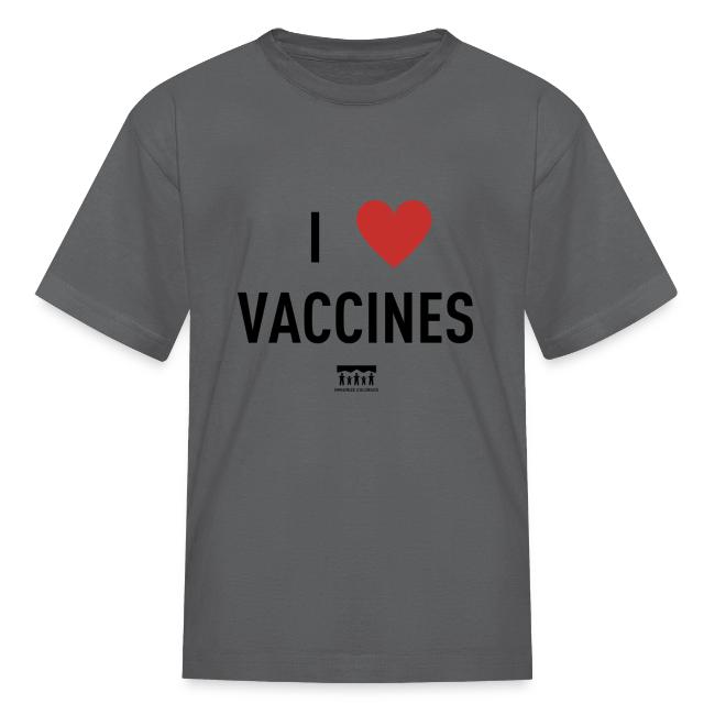 I heart vaccines black Immunize Colorado Logo