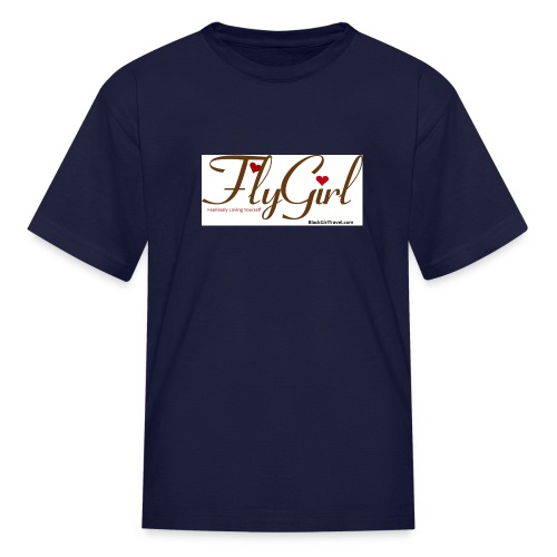 FlyGirlTextGray jpg - Kids' T-Shirt