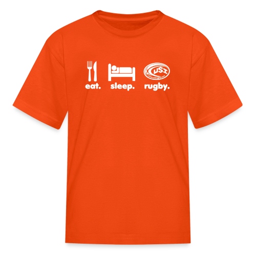 eat sleep rugby white - Kids' T-Shirt