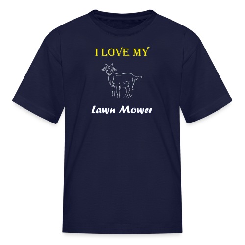 I Love my Lawn Mower Goat Tee - Kids' T-Shirt