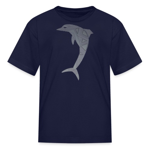 dolphin art deco - Kids' T-Shirt