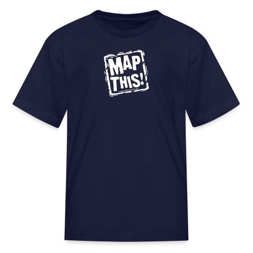 MapThis! White Stamp Logo - Kids' T-Shirt