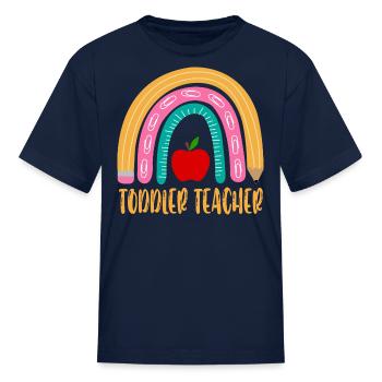 Toddler Teacher - Kid's T-Shirt - navy - Front
