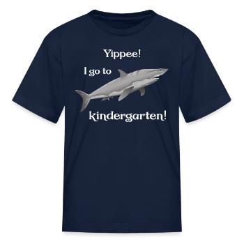 Kindergarten shark toddler - Kid's T-Shirt - navy - Front